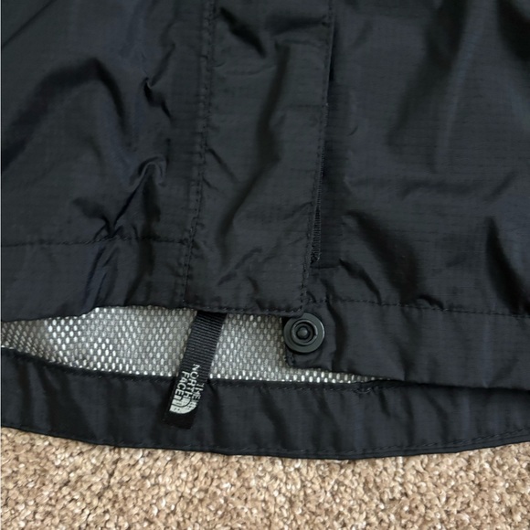 The North Face Black Hyvent Jacket Girls Size XS Hooded Full Zip Pockets Nylon - Picture 4 of 8
